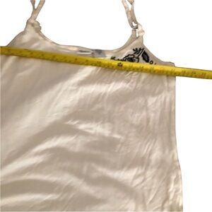 Together size XL ivory adjustable camisole stretch flocked black floral design